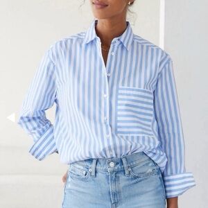 AYR The Deep End blue striped shirt